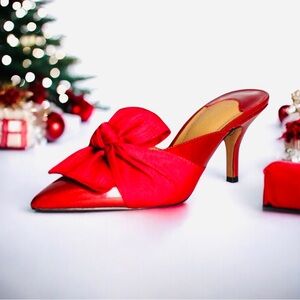 J. Renee Red Bow Mianna Heels